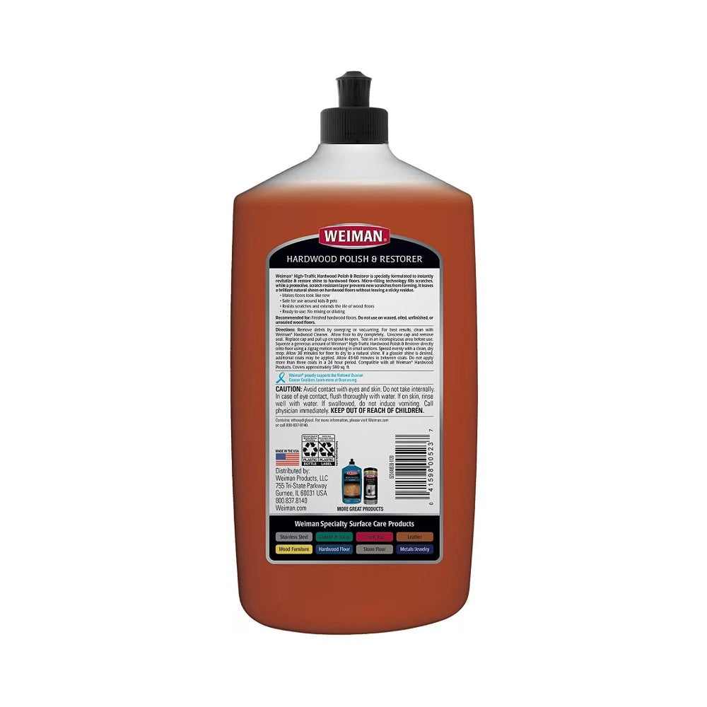 Weiman High Traffic Hardwood Polish & Restorer 32oz (946ml)