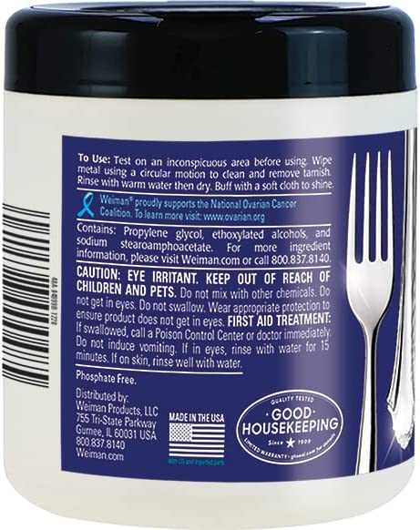 Weiman Silver Polish & Tarnish Remover - Wipes 20's