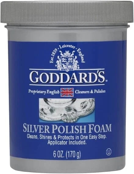 Goddards Silver Polish Kit | Silver Foam 170g, Silver Dip 275ml & Cloth
